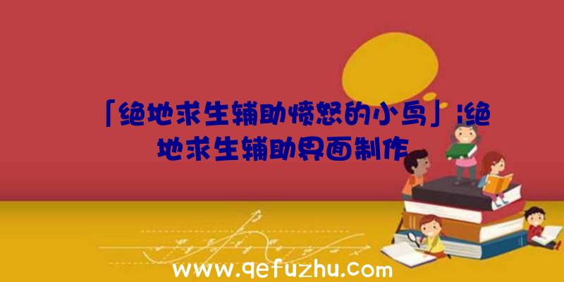 「绝地求生辅助愤怒的小鸟」|绝地求生辅助界面制作